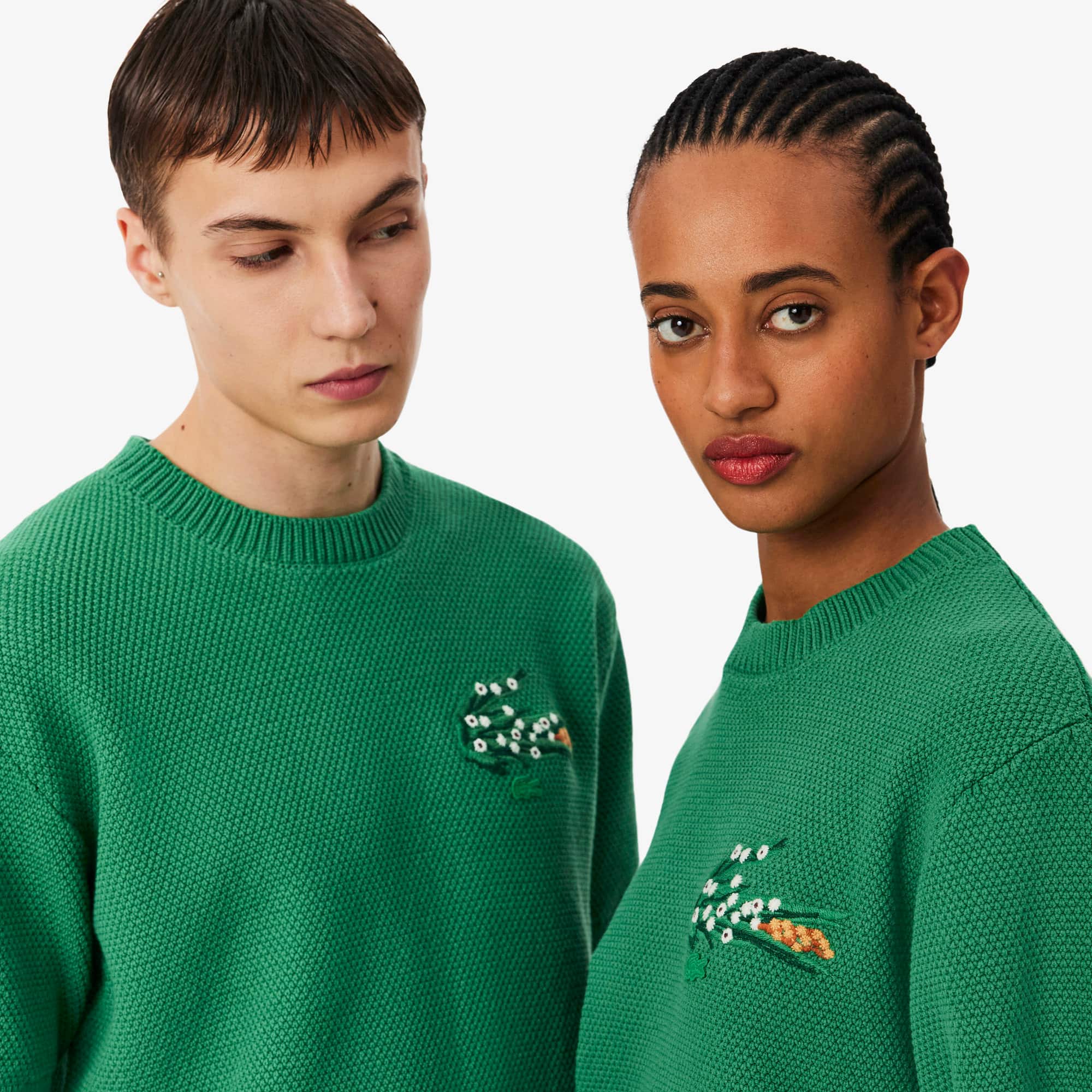 Runway Floral Crocodile Piqué Sweater - Men's Knitwear - New In