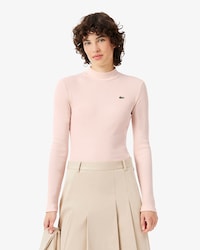 Slim Fit High Neck Long Sleeved T-shirt