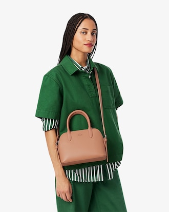 Small Piqué Leather Chantaco Bugatti Bag