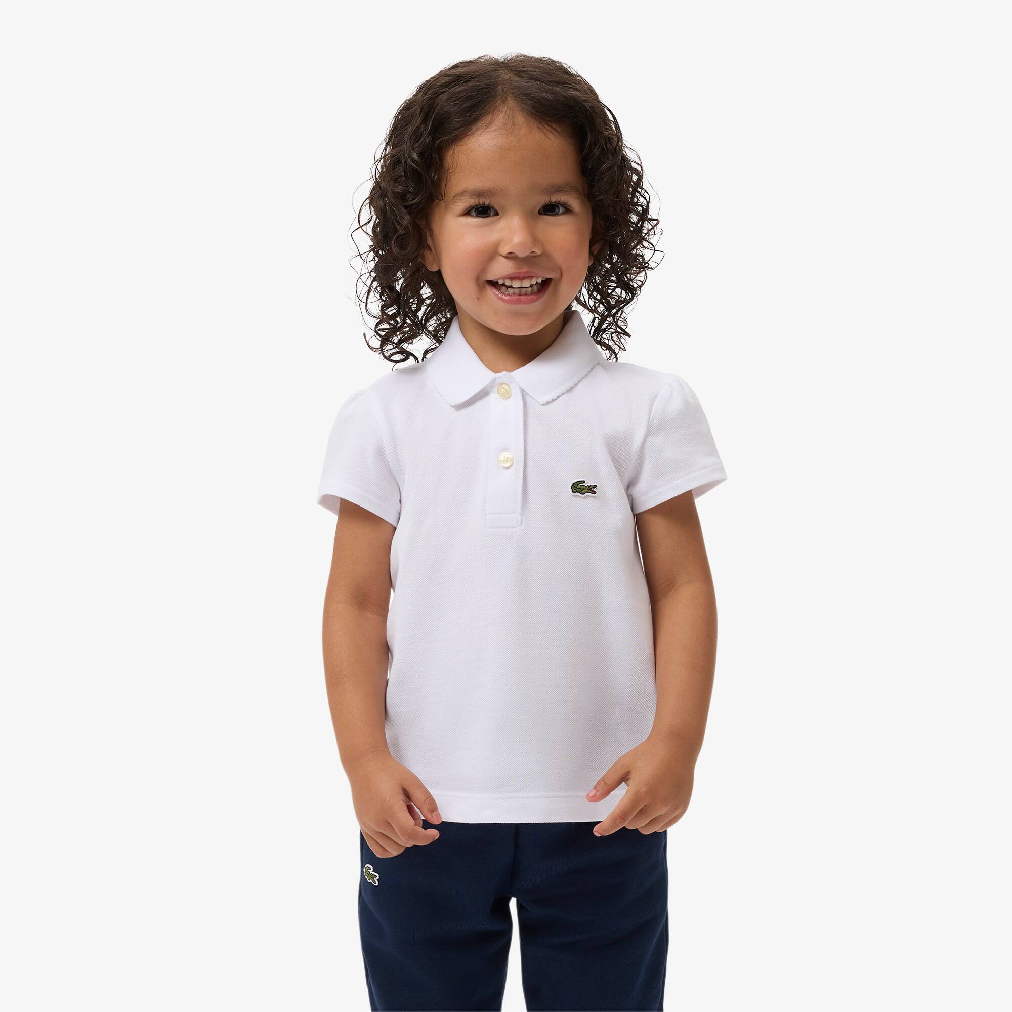Scallop Collar Mini Piqué Polo Shirt - Girls' Polo Shirts (2-7