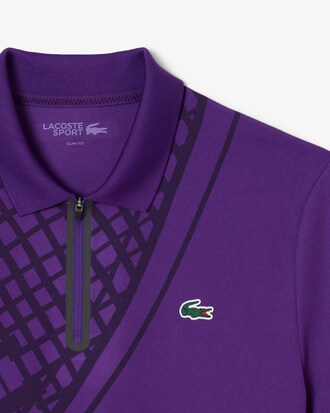Ultra Dry Printed Slim Fit Tennis Polo Shirt