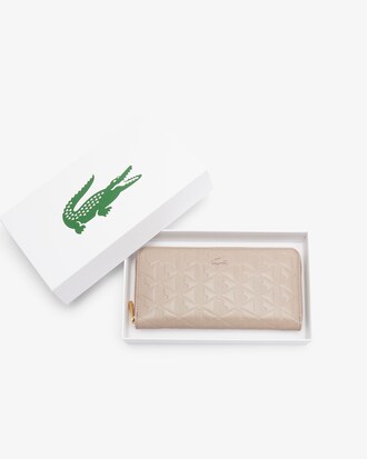 Maheki Zipped Embossed Leather Billfold