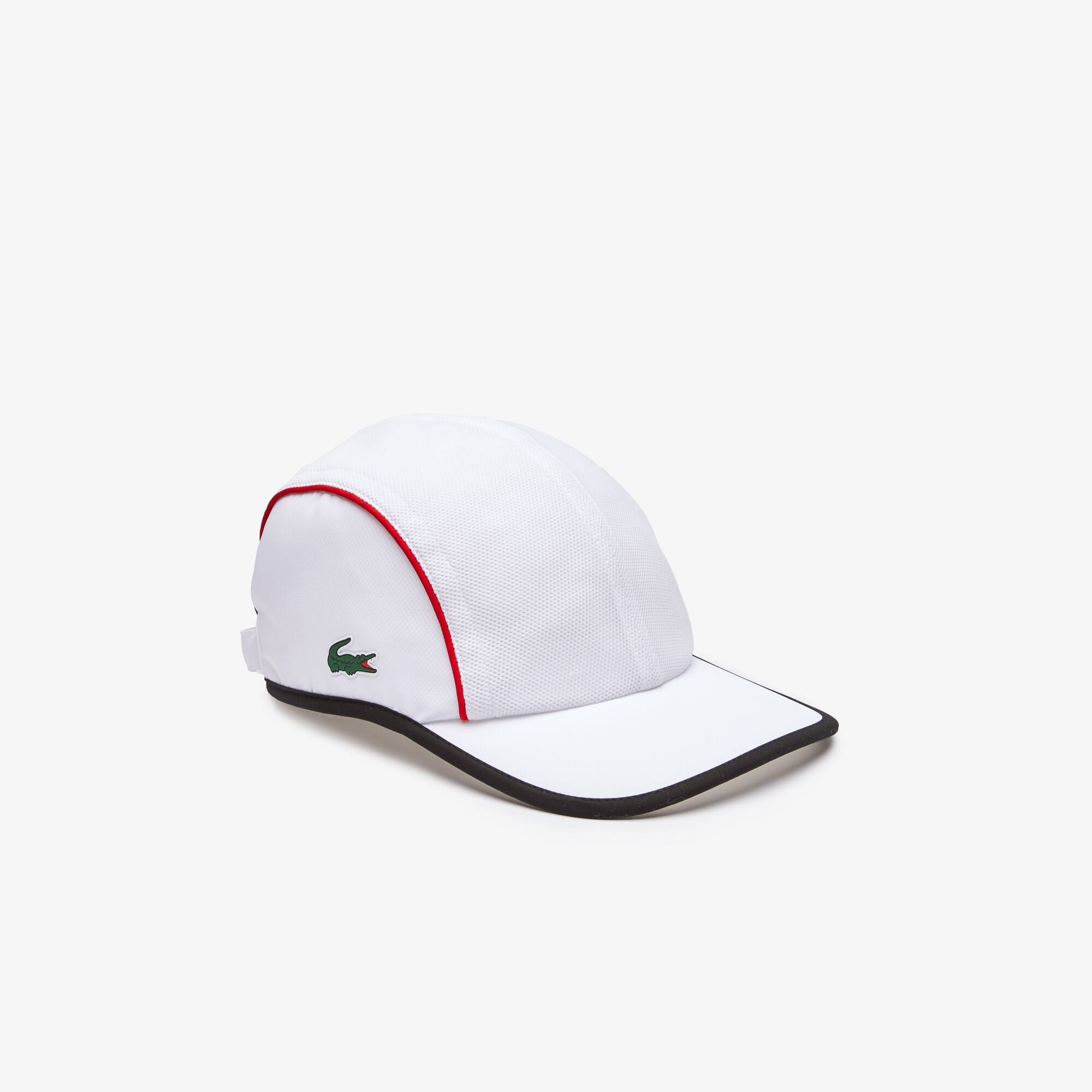 Lacoste Mesh Panel Light Cap - White / Fireman - One Size - Men