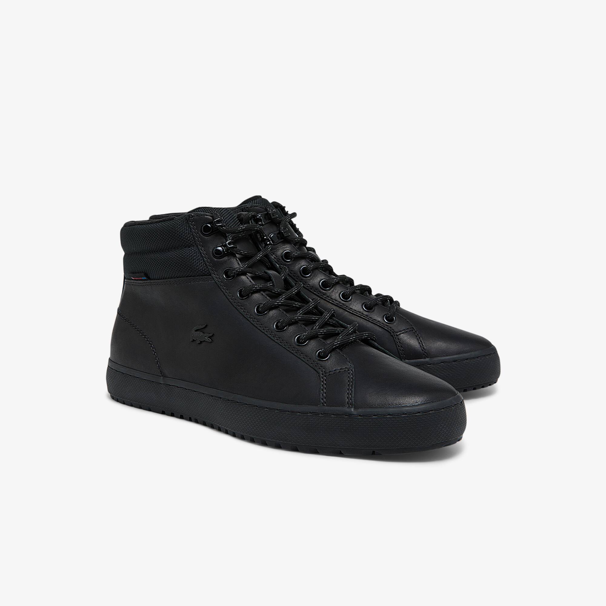 Men's Straightset Thermo Leather and Textile Trainers | LACOSTE