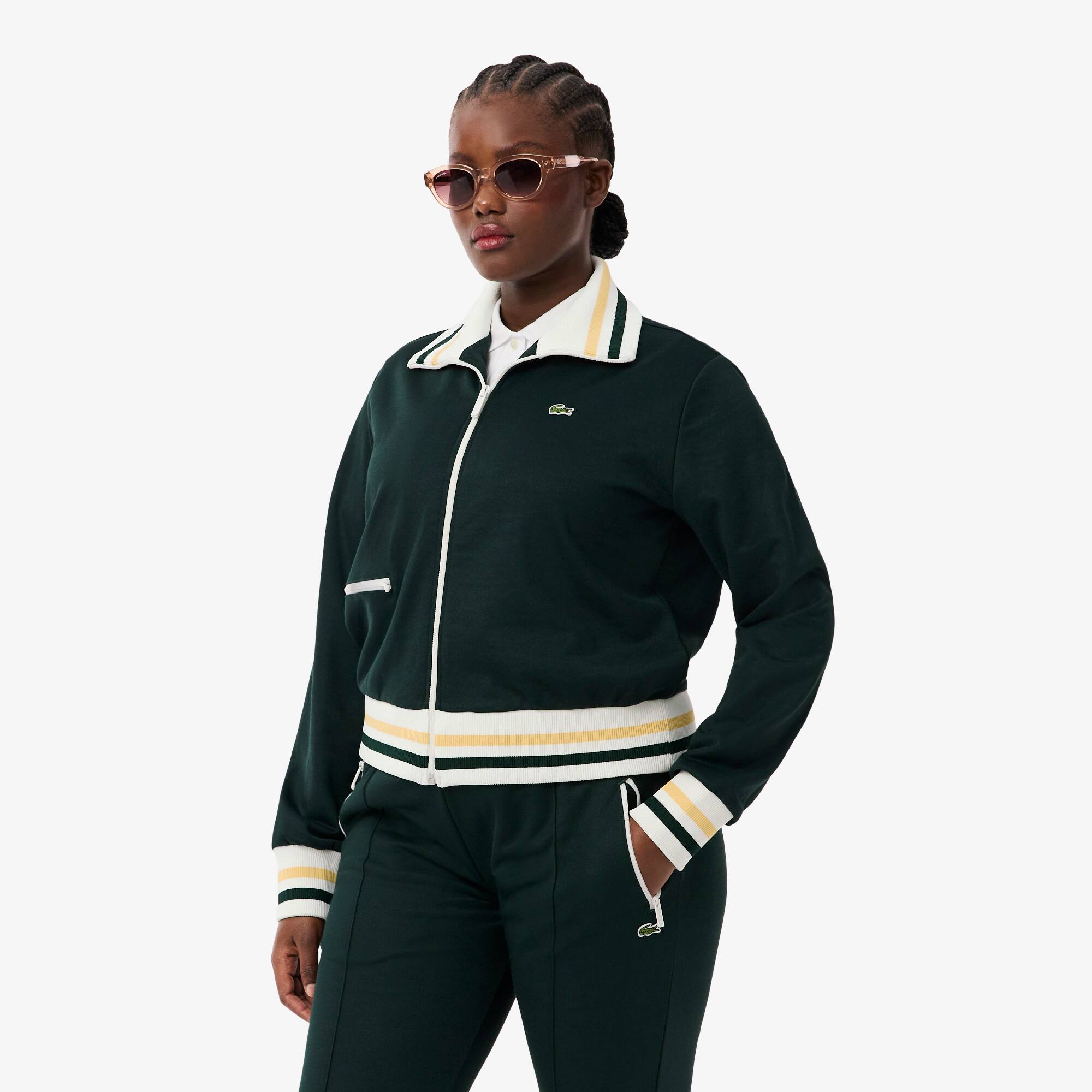 Zipped Stripe Accent Sweatshirt - undefined - New In 2026 | Lacoste