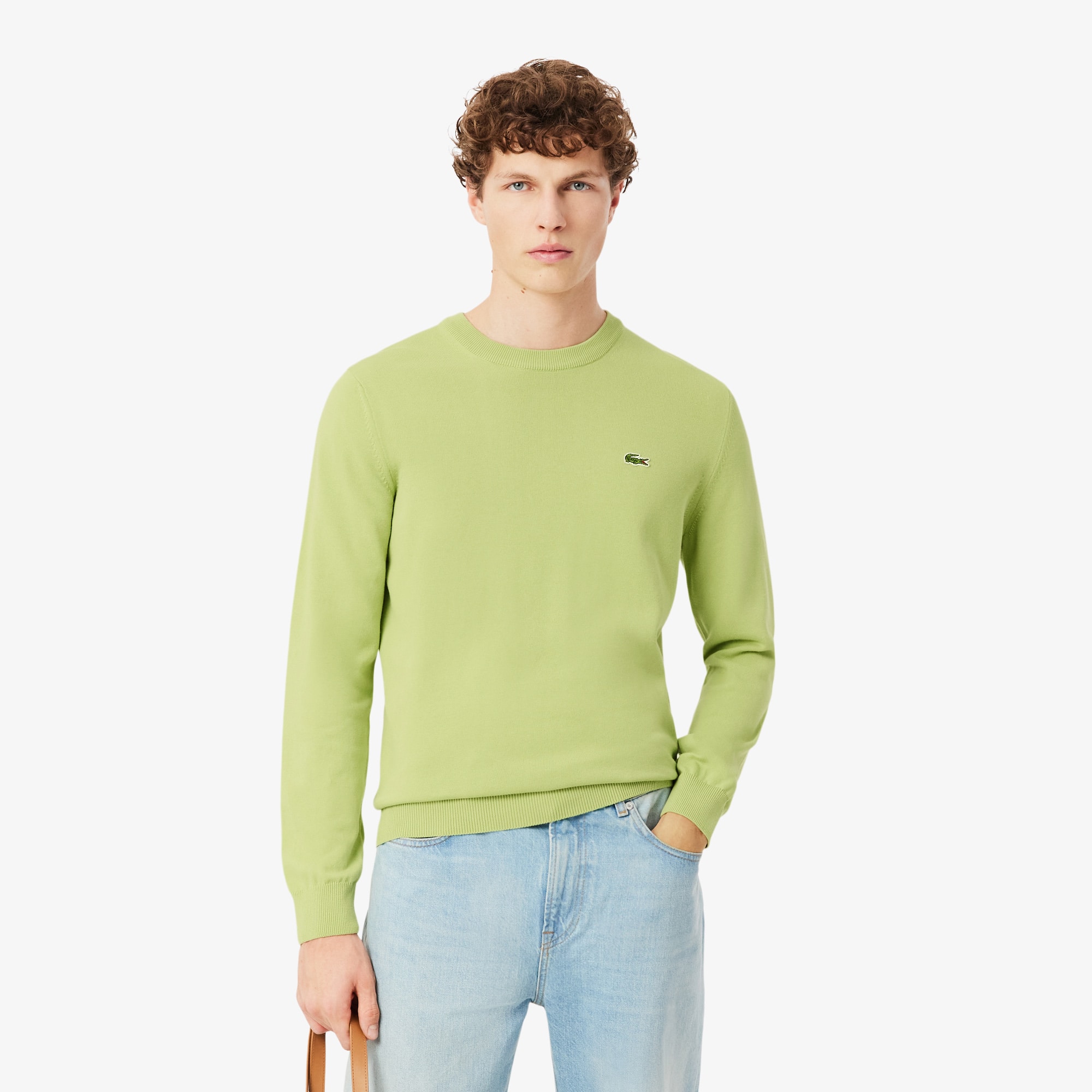 Monochrome Crew Neck Cotton Sweater - Men's Knitwear - New In 2026