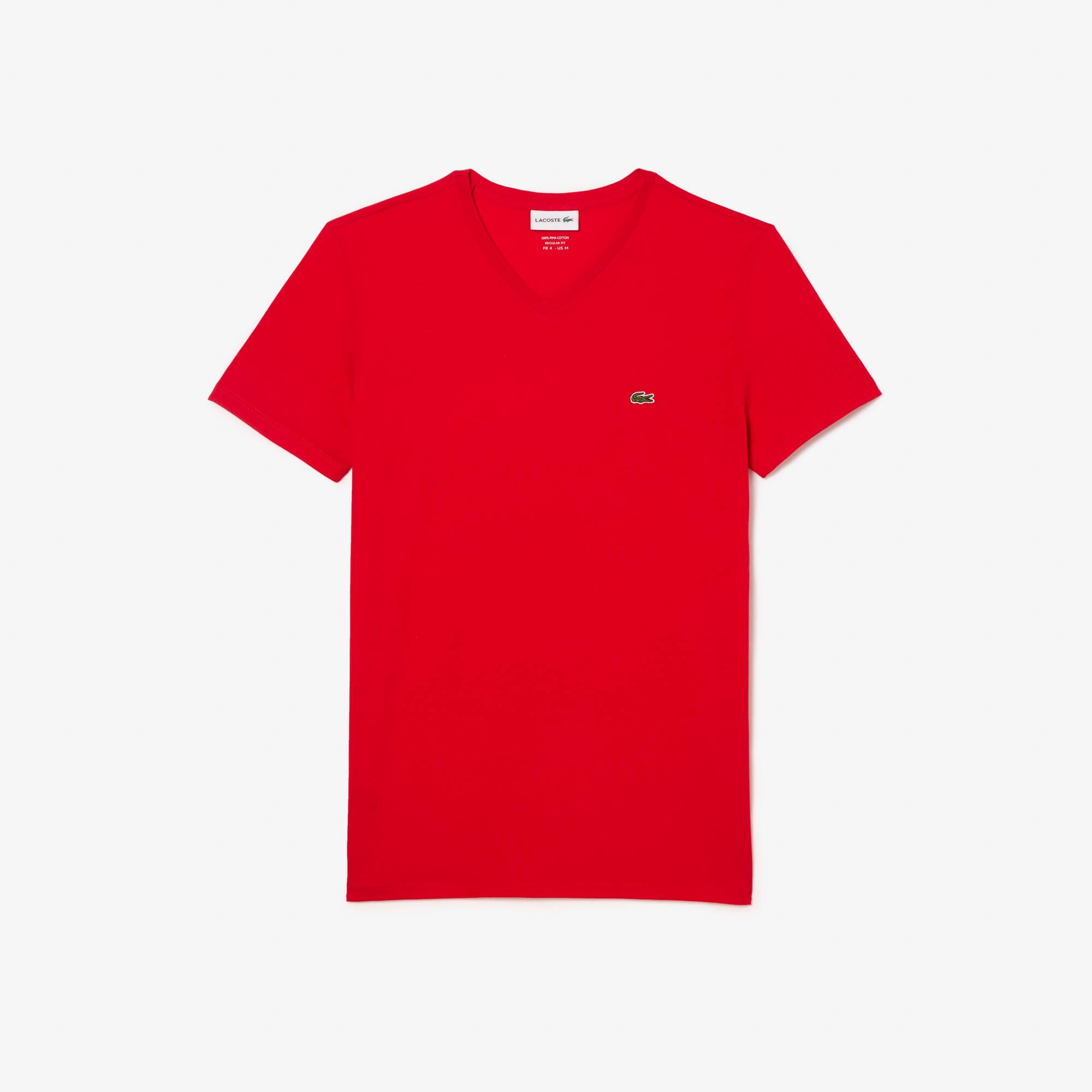 Lacoste t shirt v neck clearance