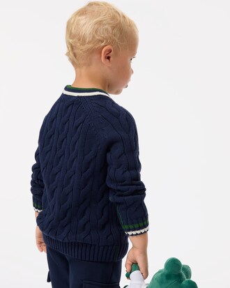 Cotton and Wool Crew Neck Sweater