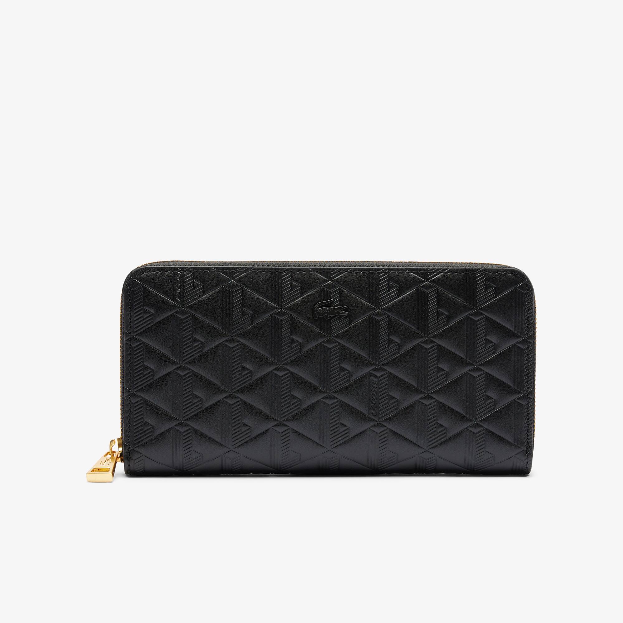 Maheki Zipped Embossed Leather Billfold - Wallets & Small Leather