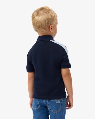 Colour-Block Petit Piqu&eacute; Polo Shirt