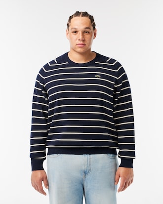 Striped Cotton Crew Neck Sweater