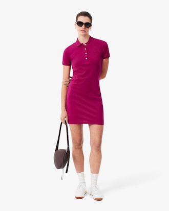 Slim Fit Stretch Piqu&eacute; Polo Dress