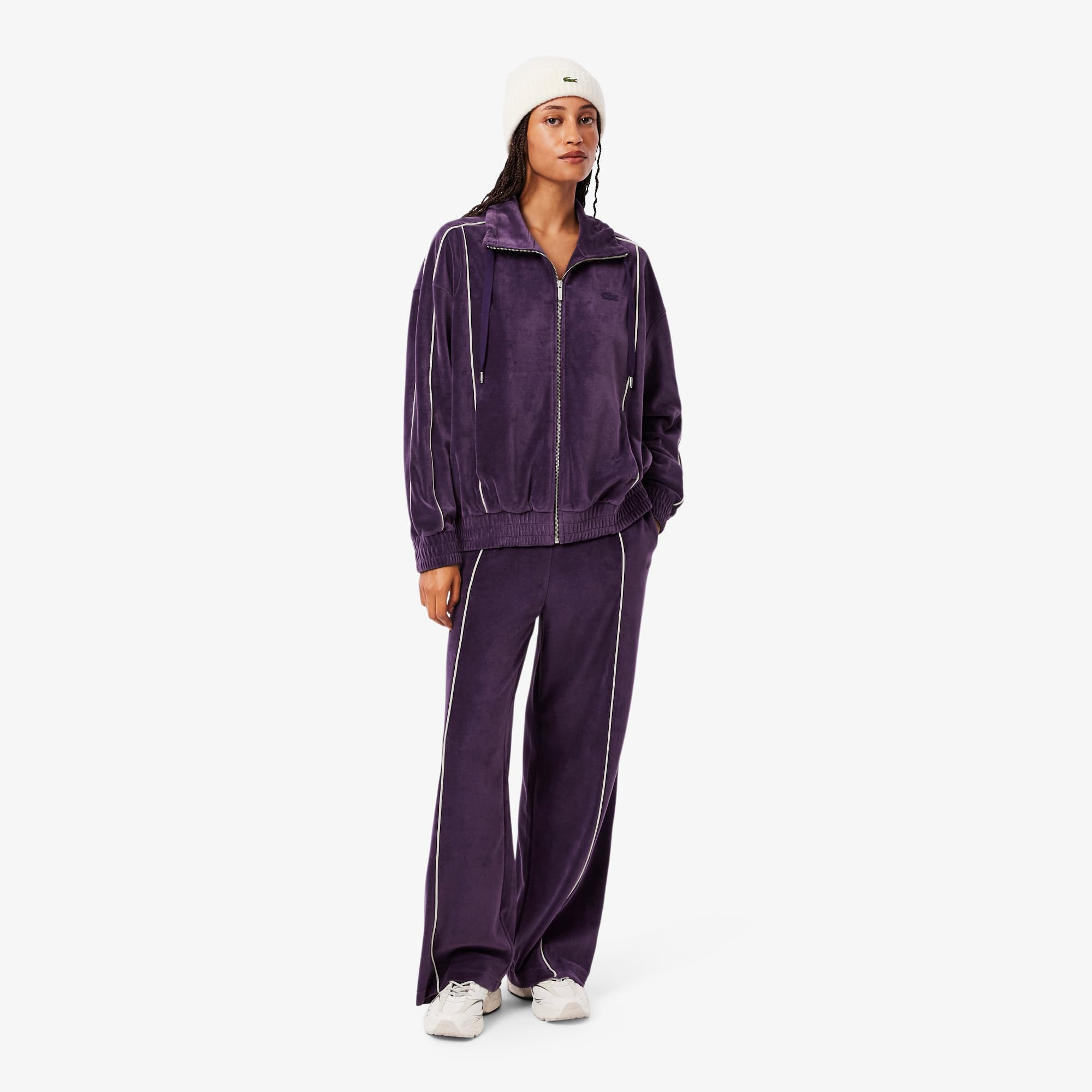 Trim Accent Velour Sweatpants - Women's Trackpants - New In 2026