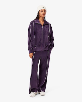 Trim Accent Velour Sweatpants