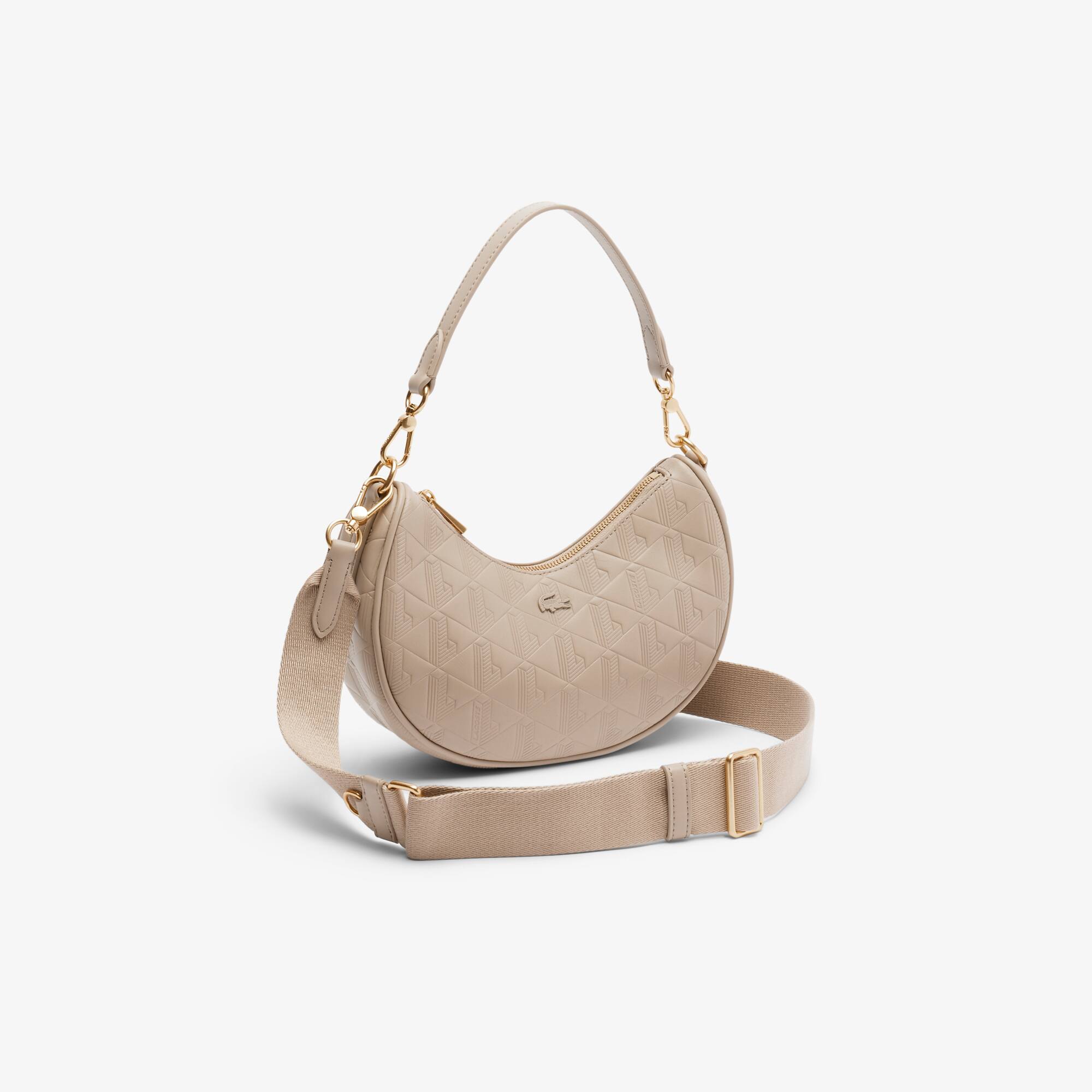Maheki Embossed Leather Half Moon Purse - Women's Cross Body