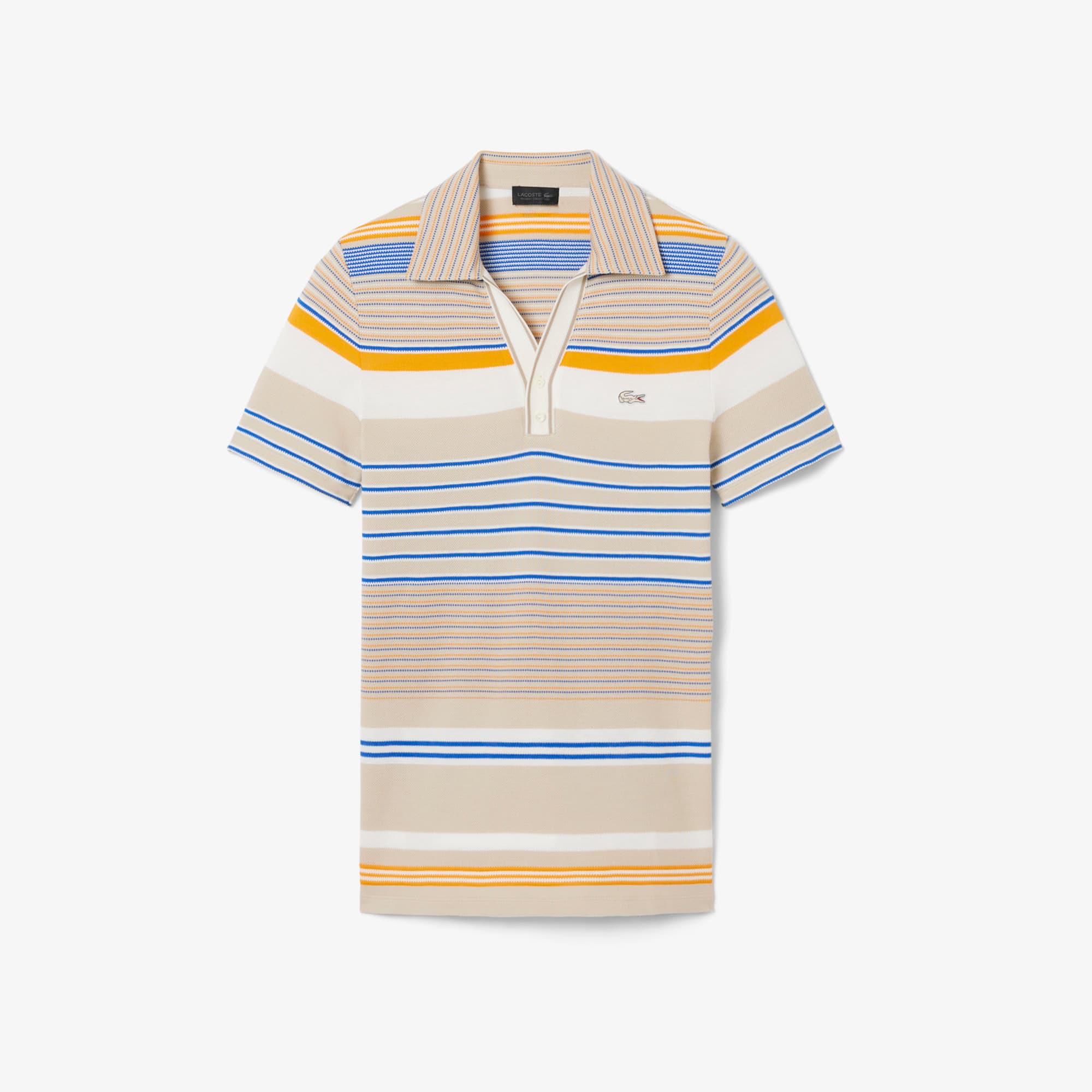 Runway Slim Fit Striped Piqué Polo Shirt - Men's Short Sleeves