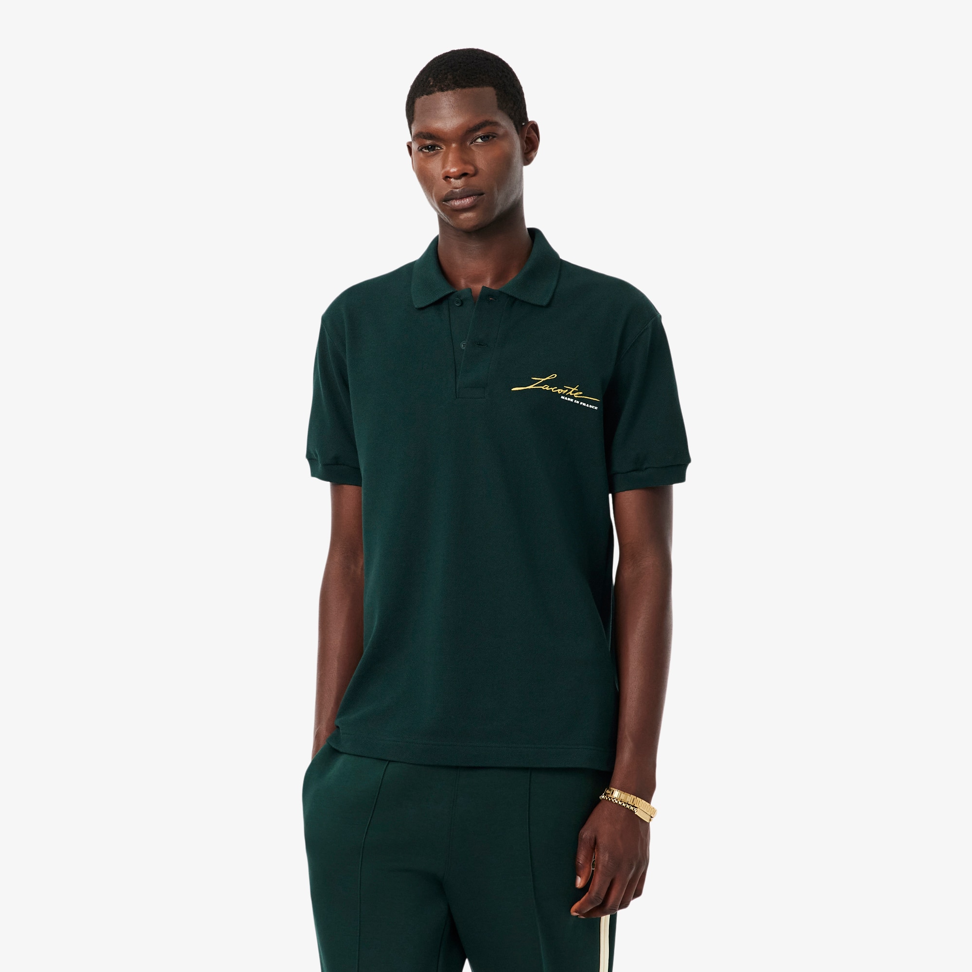 Classic Fit French Made Piqué Polo Shirt - Men's Short Sleeves