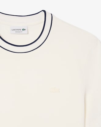 Stretch Piqu&eacute; Stripe Collar T-shirt