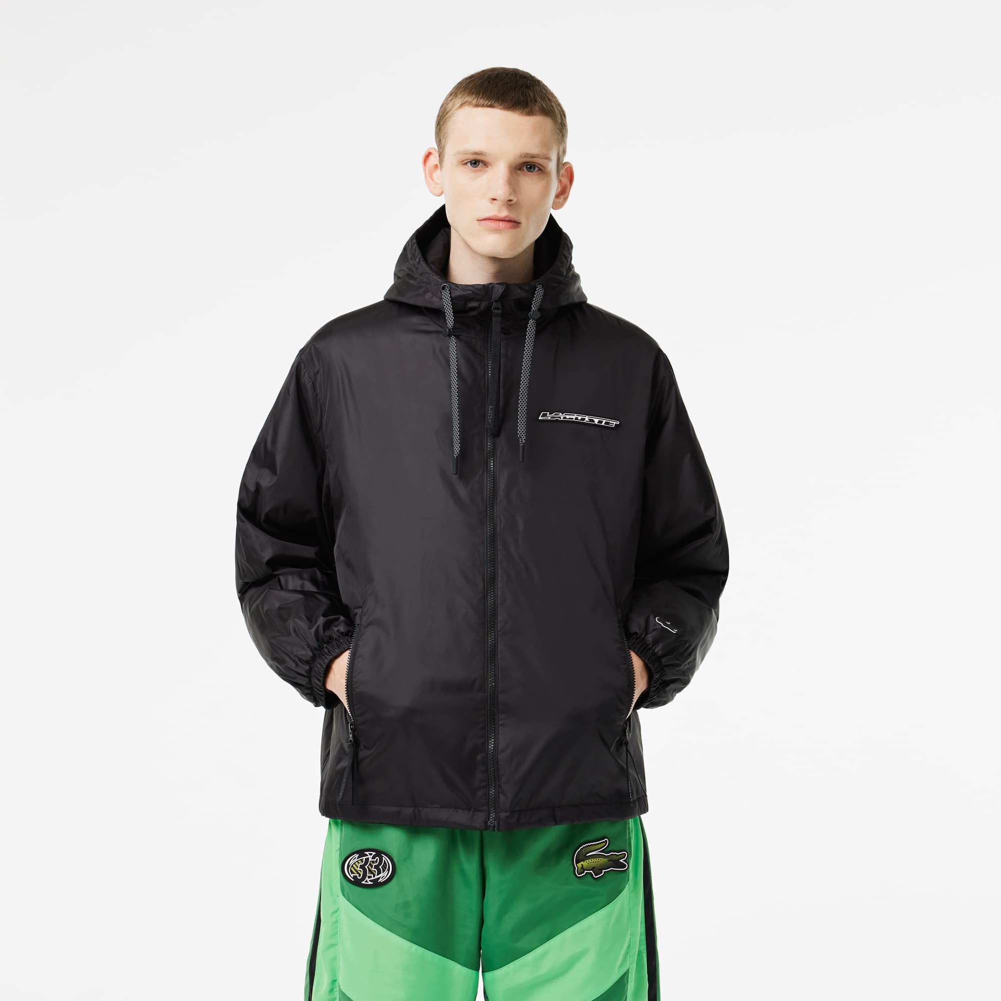 Men’s Lacoste Cropped Quilted Hooded Jacket - Men's Jackets & Coats ...