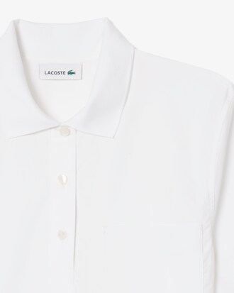 Short Sleeved Poplin Polo Dress