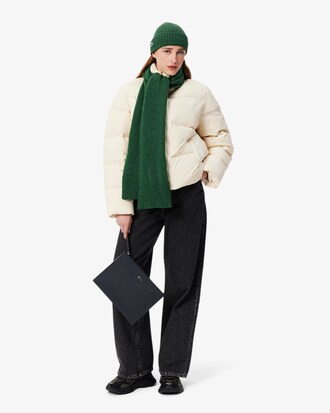 Anna Coated Piqu&eacute; Canvas Pouch