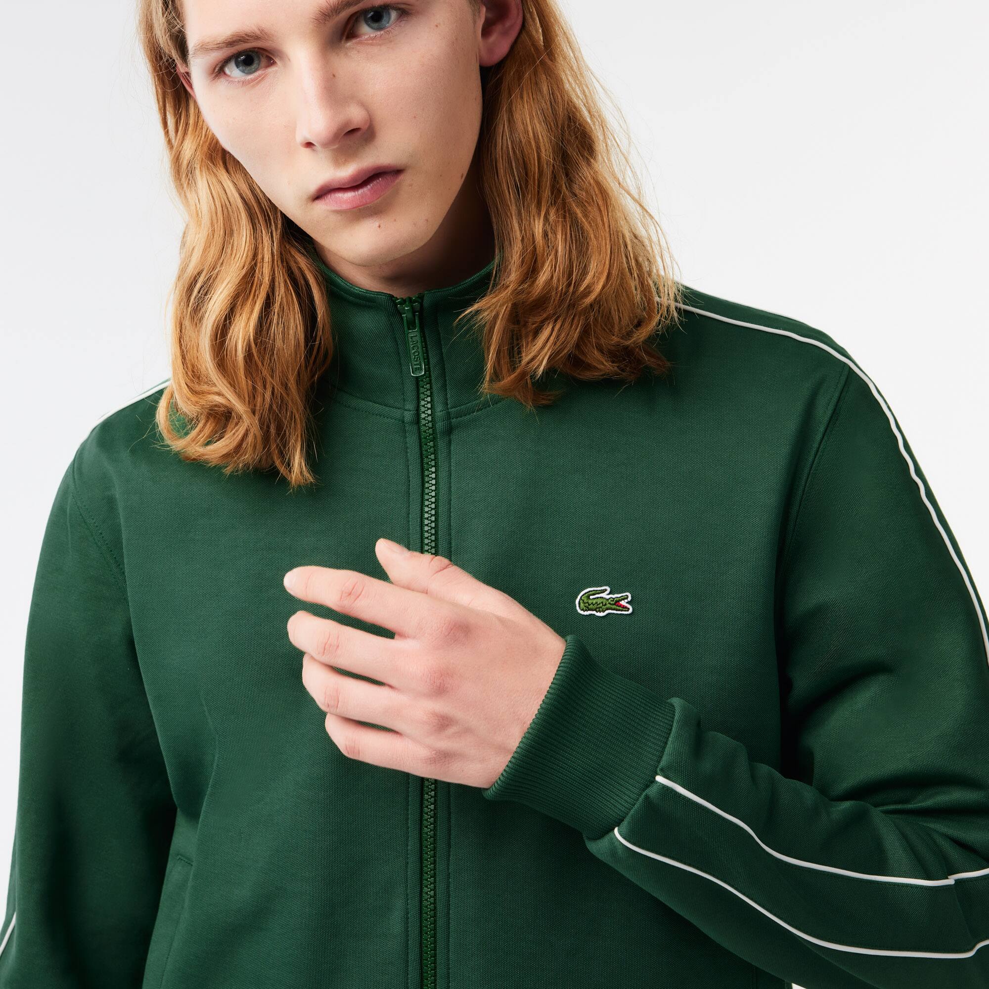 LACOSTE  Pコート Paris Piqué Zip Front Track Jacket - Men's Sweatshirts - New