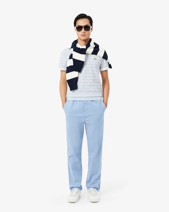 Classic Fit Striped Petit Piqu&eacute; Polo Shirt