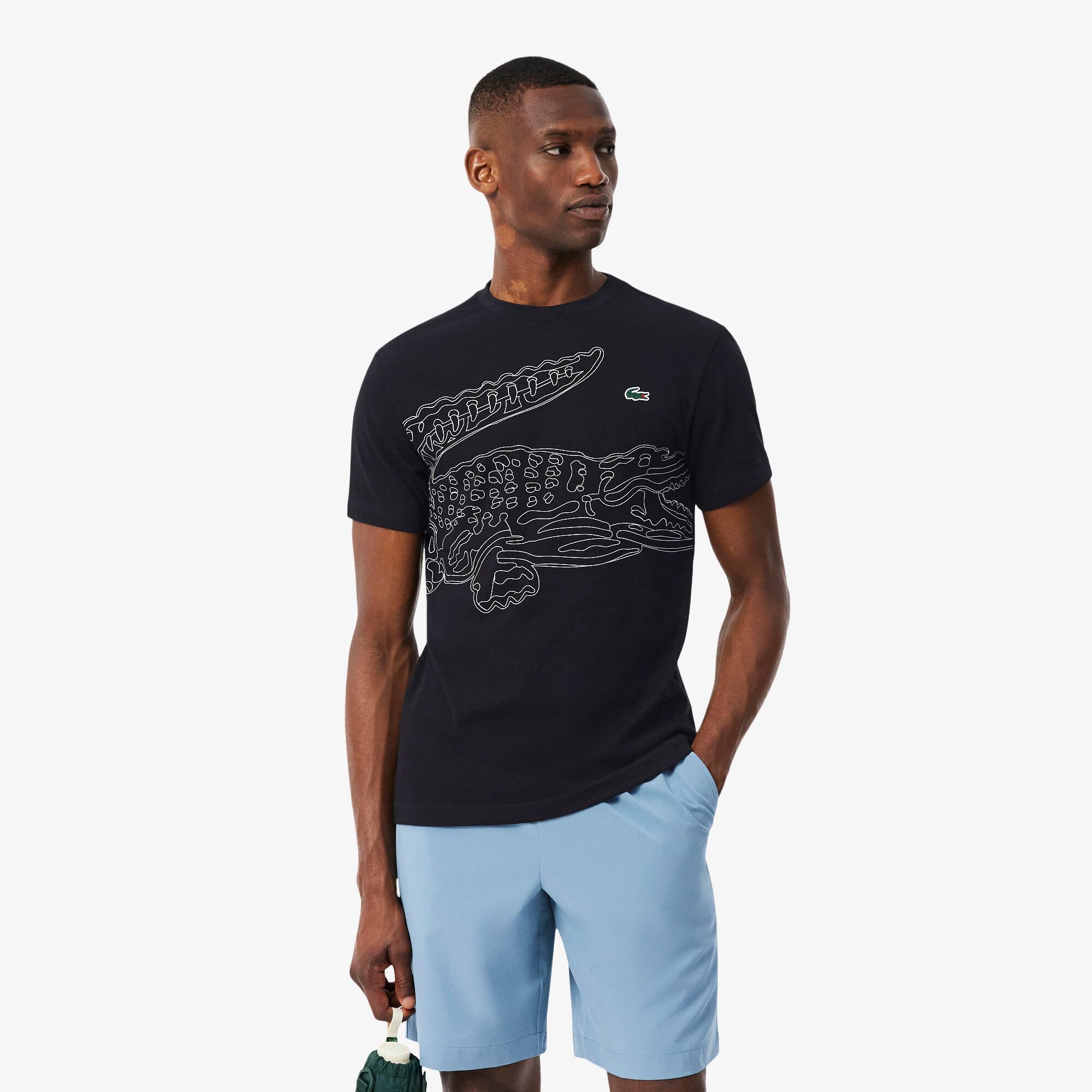 LACOSTE スポーツ用ウェア 38サイズ Ultra Dry Crocodile Print Sport T-shirt - Men's t-shirts - New In