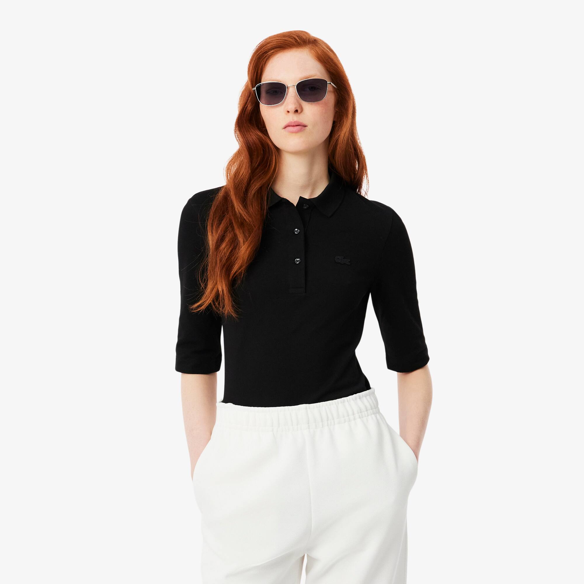 トップス SOPH 2026SS 4WAY STRETCH POLO BLACK 3(L) Slim Fit L.12.D Three Quarter Sleeve Polo Shirt - Women's Short