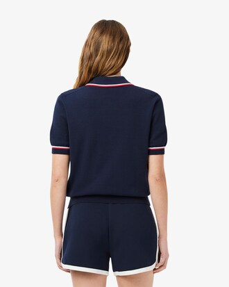 Cropped 3D Seamless Stretch Cotton Polo Shirt