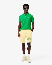 Graphic Cotton Fleece Shorts
