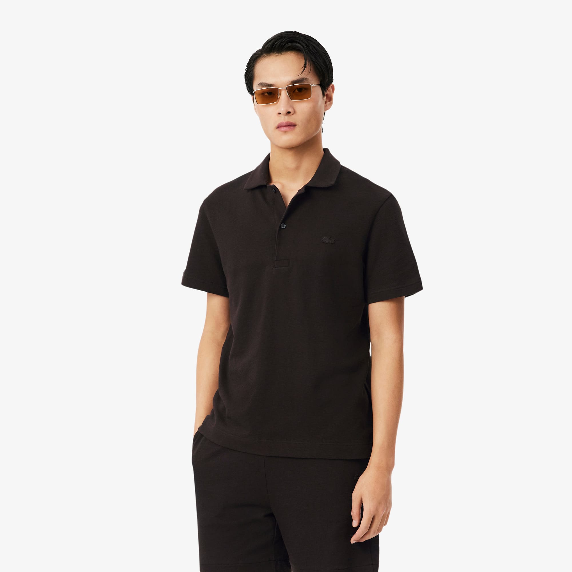 Classic Fit Textured Polo Shirt - Men's Short Sleeves Polo Shirts