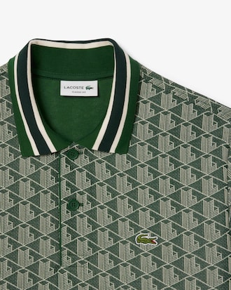 Classic Fit Monogram Jacquard Polo Shirt