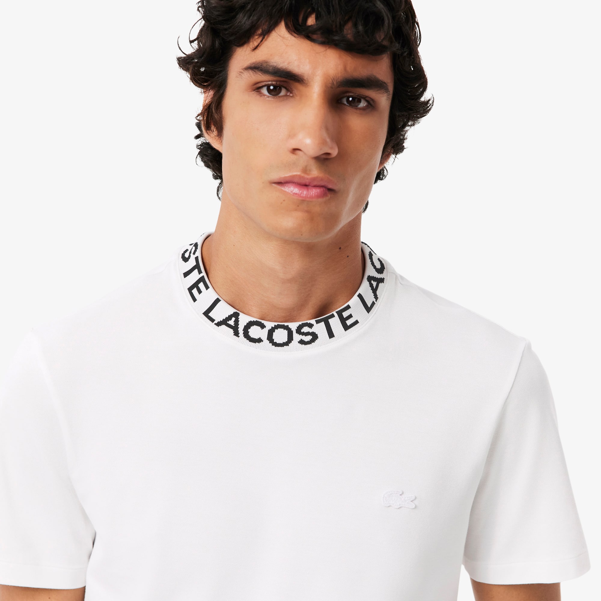 Jacquard Branded Piqué T-shirt - Men's t-shirts - New In 2026