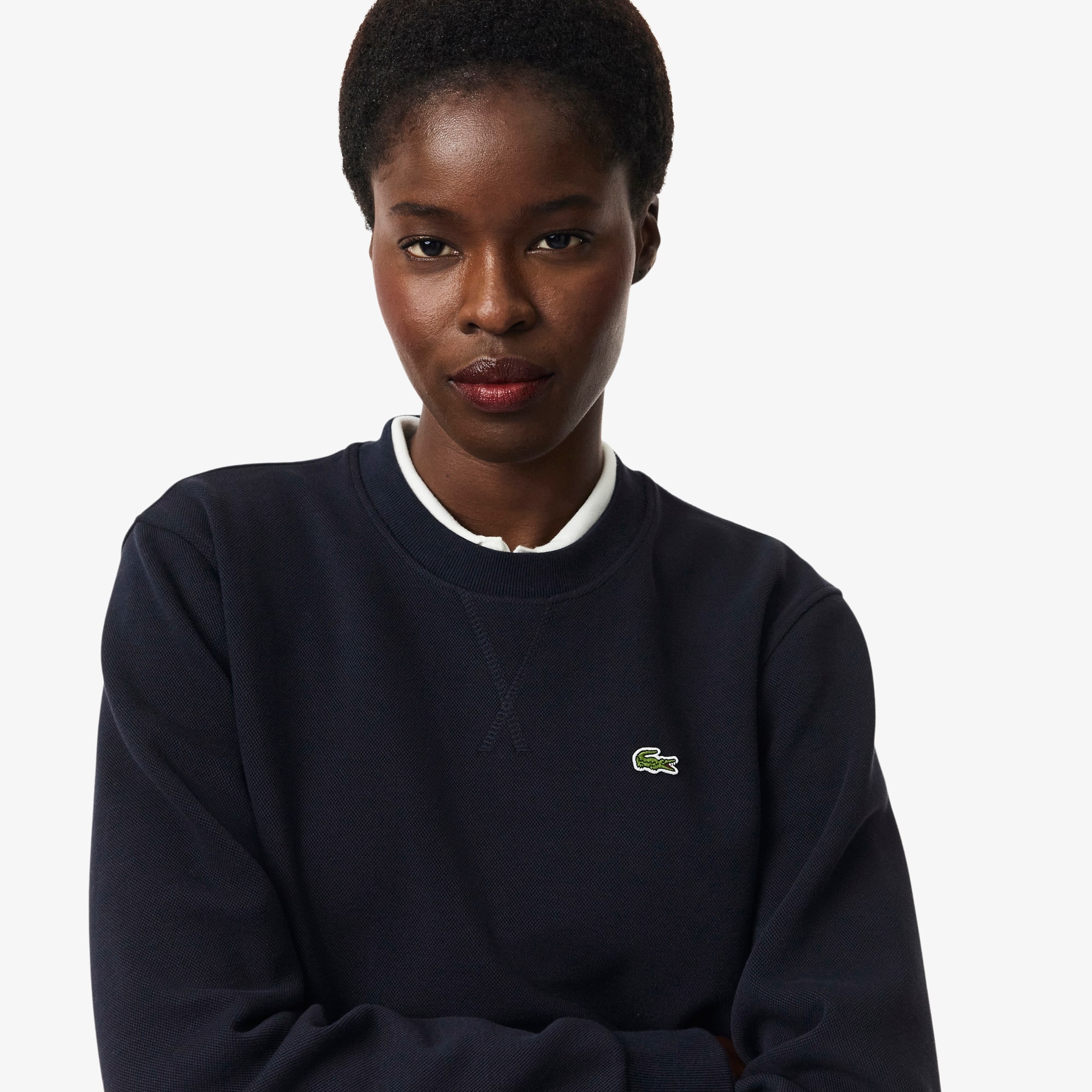 Relaxed Fit Piqué Crew Neck Sweatshirt - undefined - New In 2026