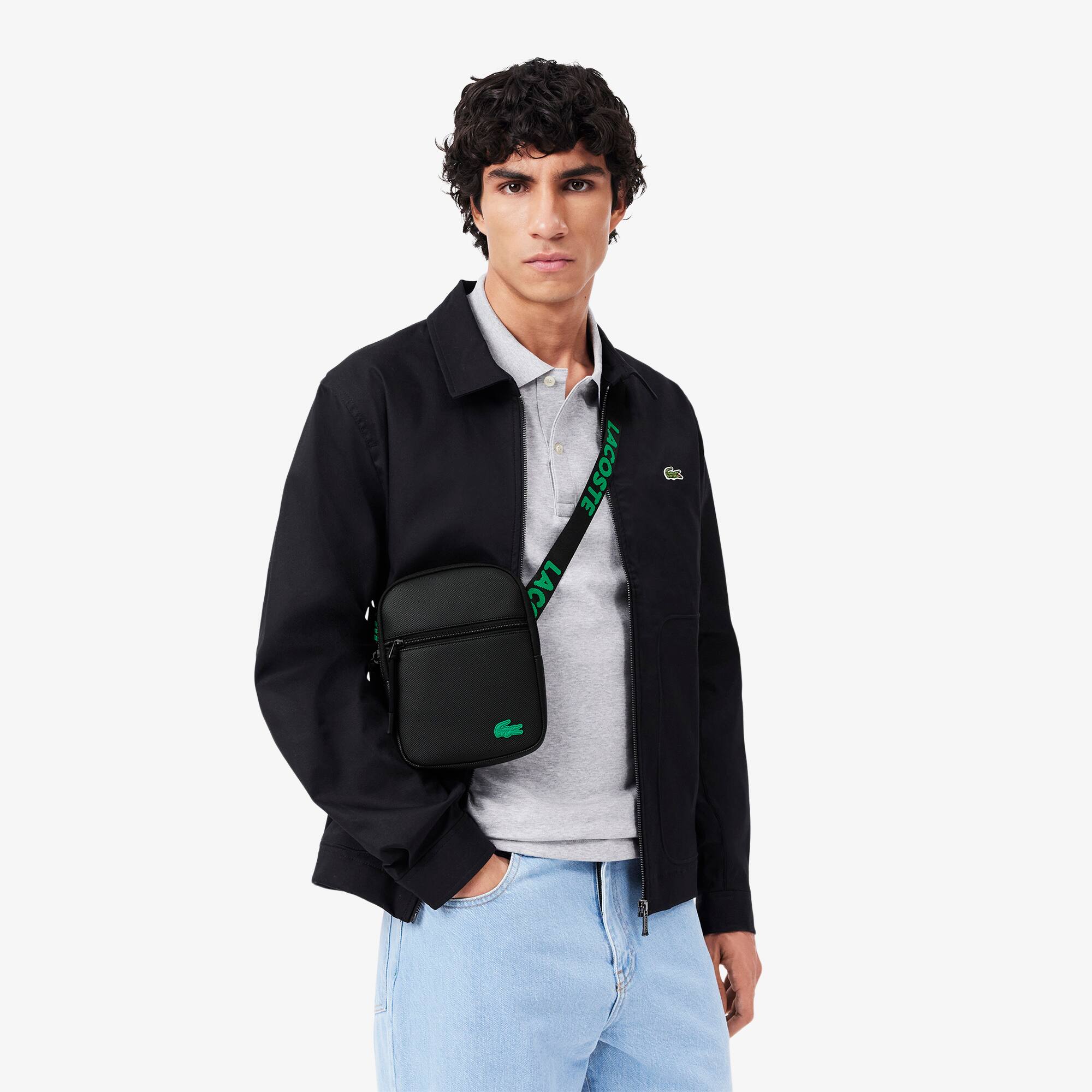 【LACOSTE】ブラック スモール Slimline バッグ Men's Small LCST Slimline Satchel - Bags - New In 2025 | Lacoste