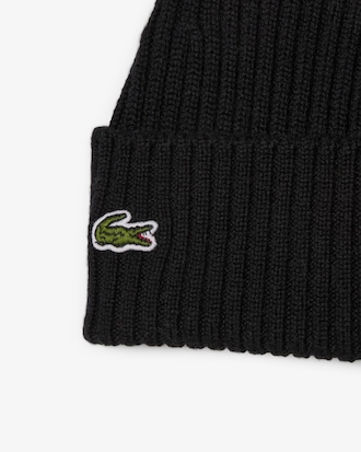Rib Knit Wool Beanie
