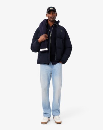 Water-Repellent Hooded Down Jacket