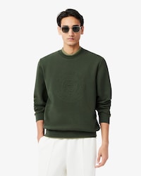 Embossed Logo Piqué Sweatshirt