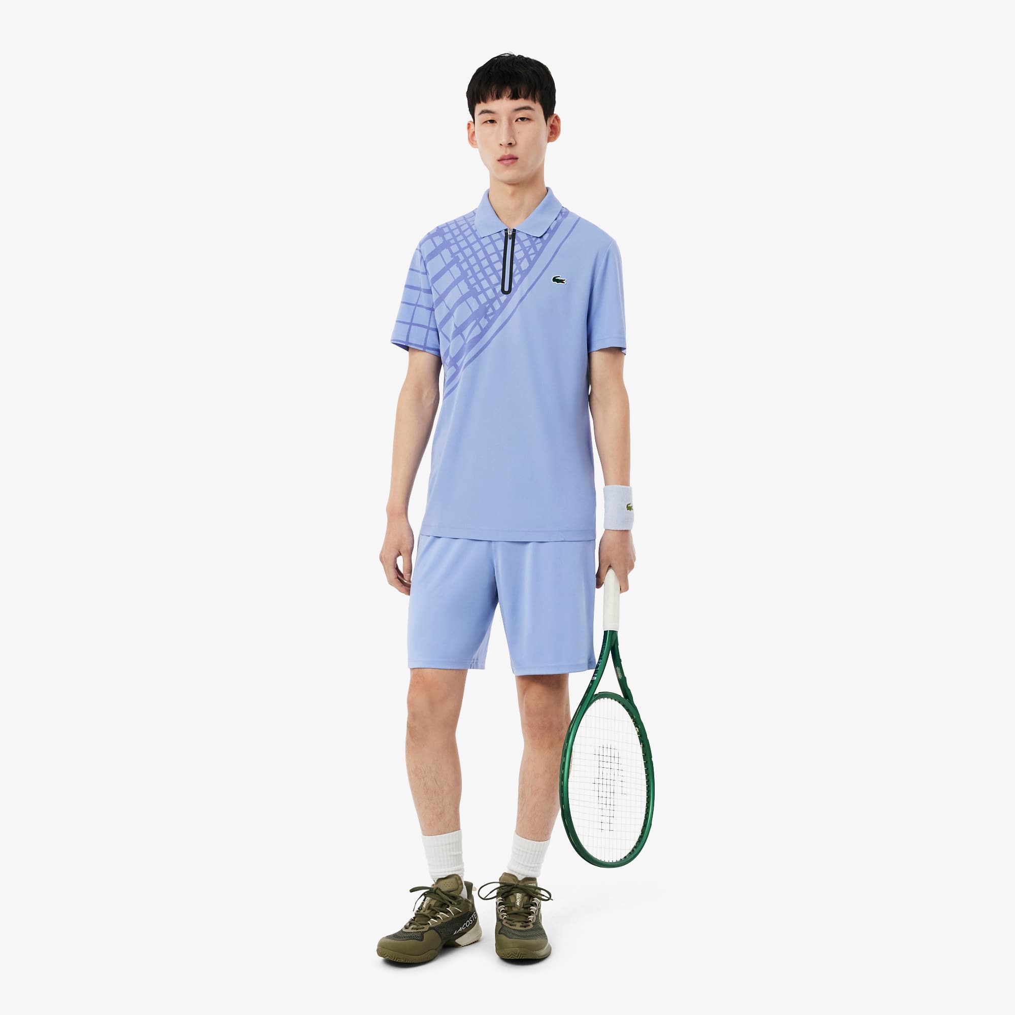 Ultra Dry Printed Slim Fit Tennis Polo Shirt - Men's Short Sleeves