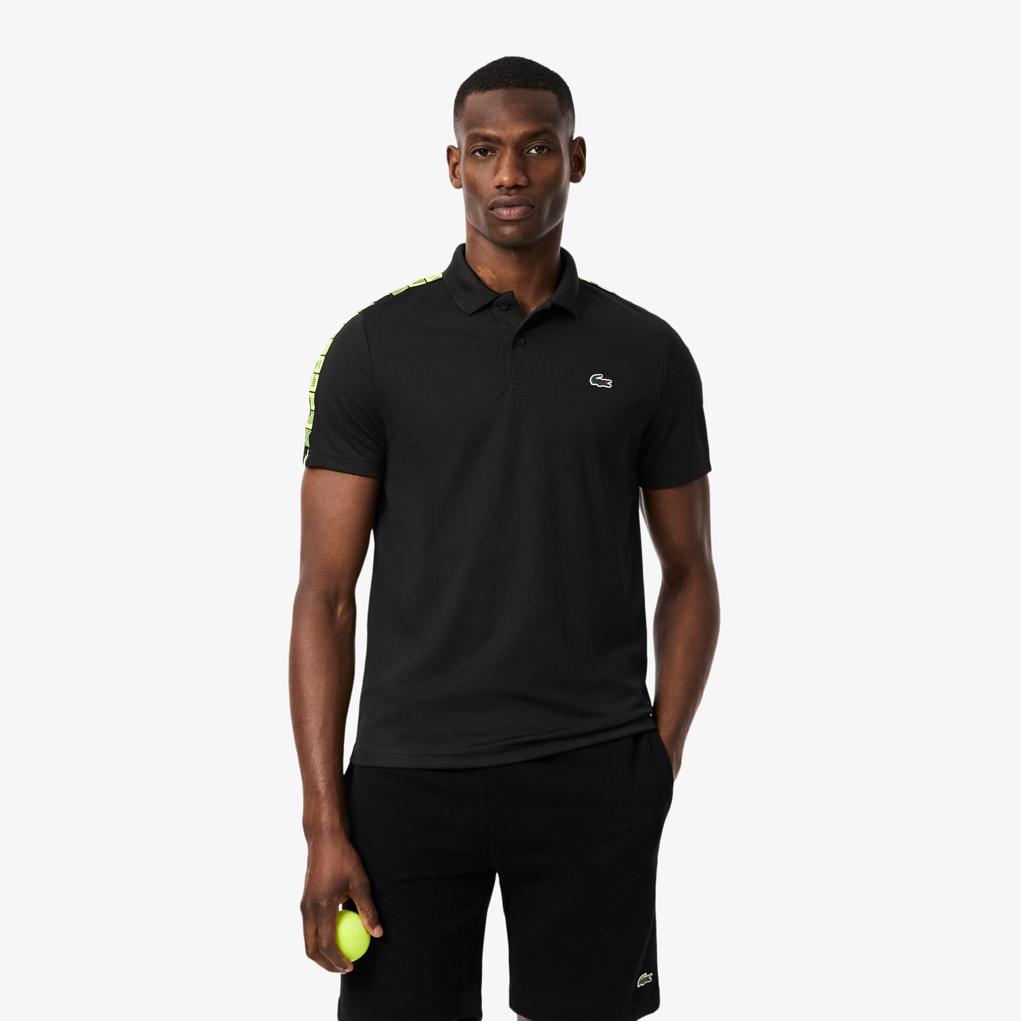 Ultra Dry Branded Stripe Tennis Polo Shirt - Men's Short Sleeves