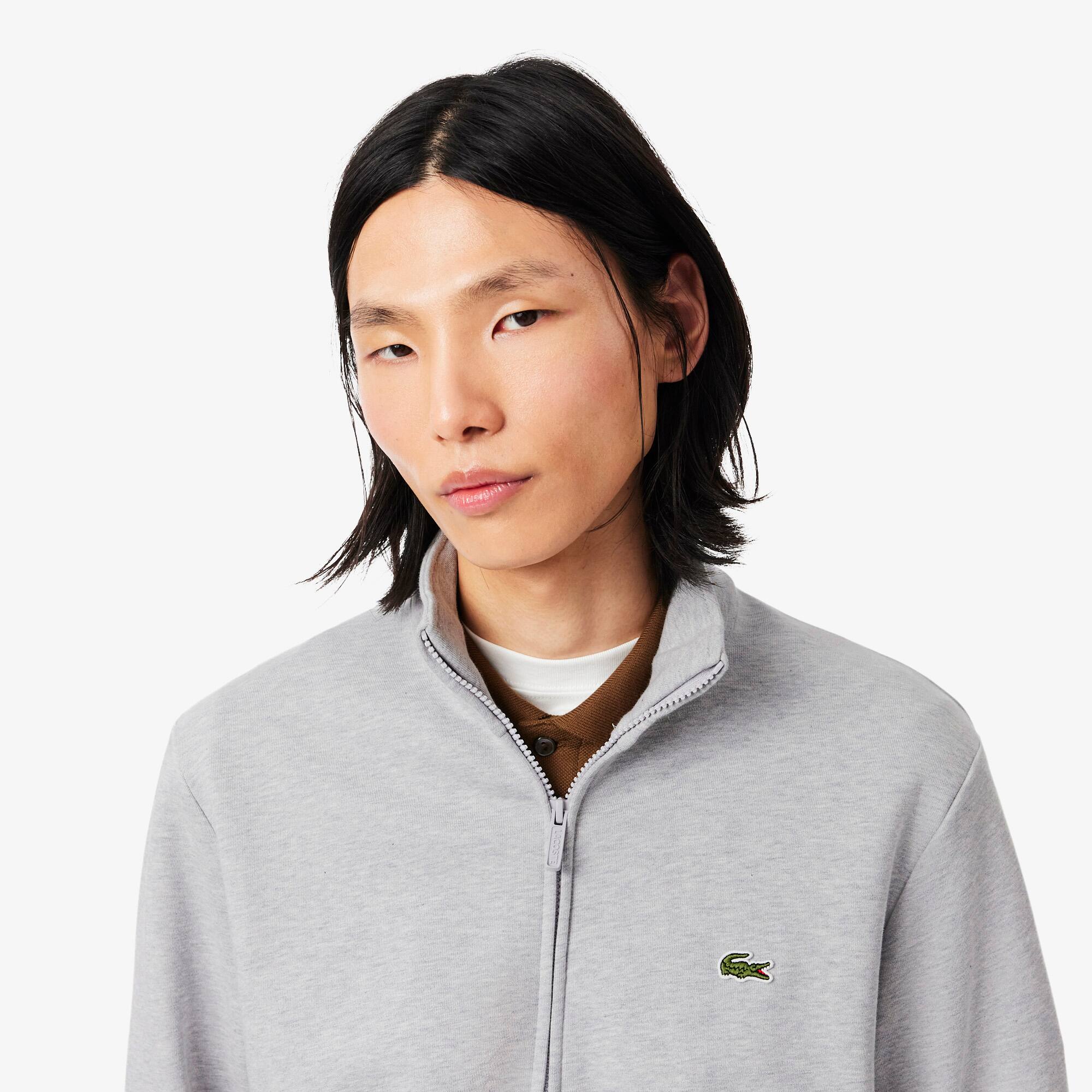 Zipped Cotton Fleece Sweatshirt - Men's Sweatshirts - New In 2026