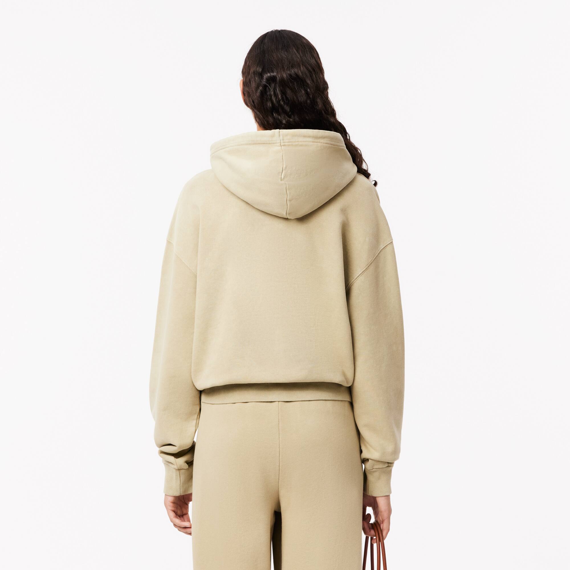 アウターその他 Fallett sheer hooded jumper light khaki FA2401JK05LG YCBMINGCAN Women's Top Solid Color Long Sleeve Jacquard