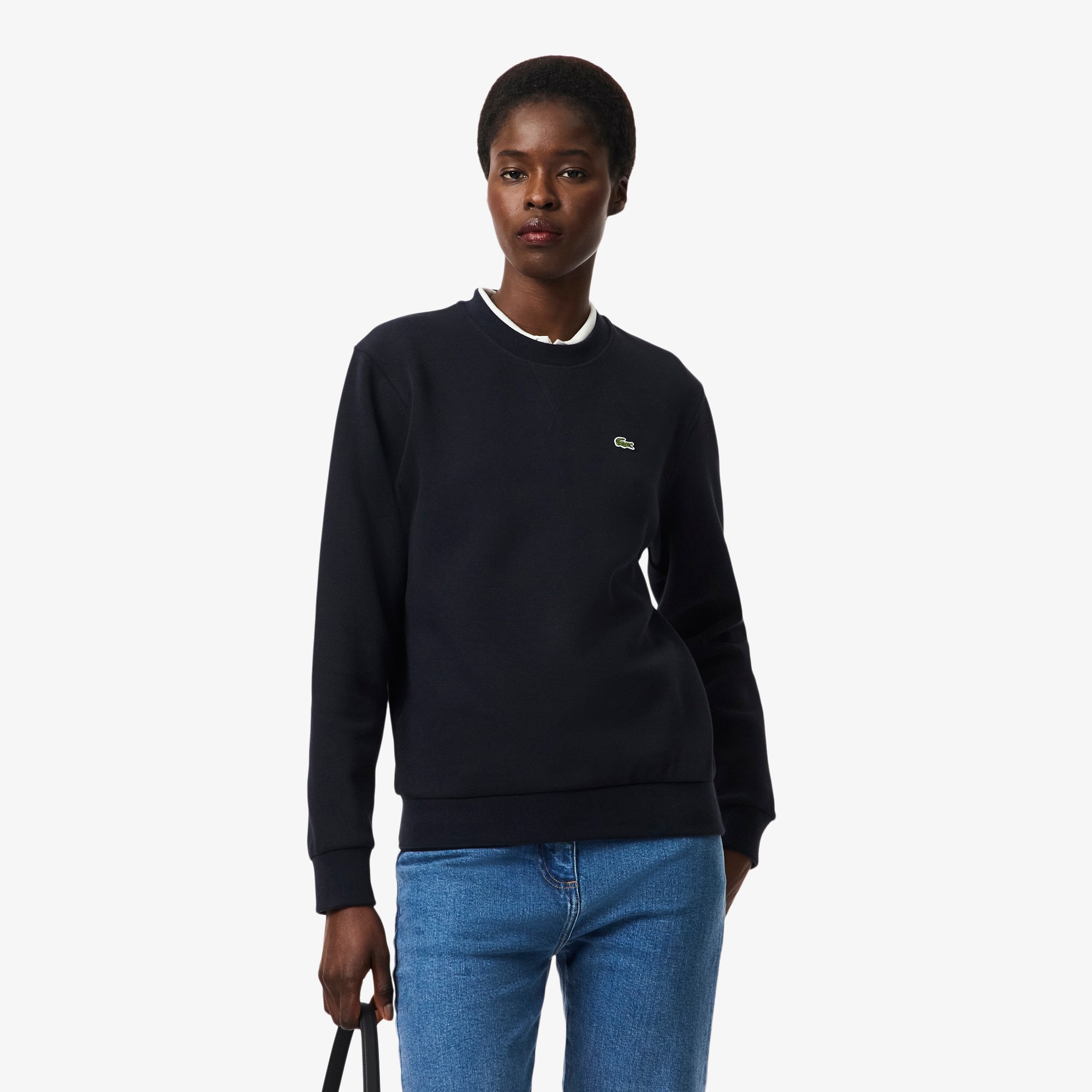 Relaxed Fit Piqué Crew Neck Sweatshirt - undefined - New In 2026
