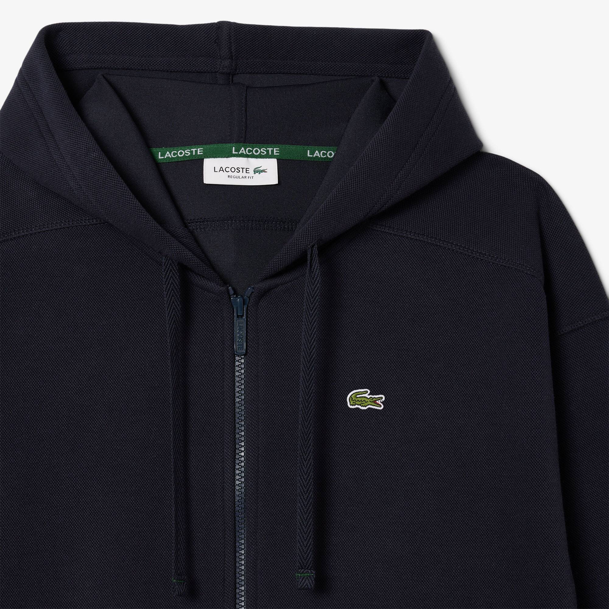 Zip-Up Piqué Hoodie - Women's Sweatshirts & Hoodies - New In
