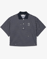 Oversized Tennis Print Polo