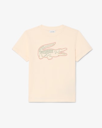 Crocodile Embroidery Cotton T-shirt