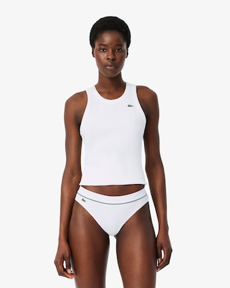 Ribbed Cotton String Briefs