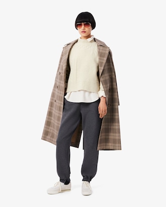 Patchwork Effect High Neck Wool Sweater