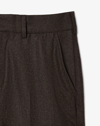 Straight Fit Chevron Wool Pants